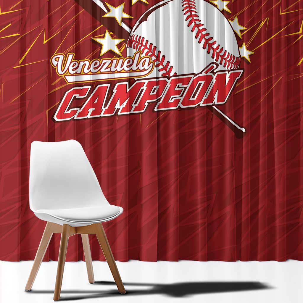 Venezuela Baseball Window Curtain Campeon - Making History