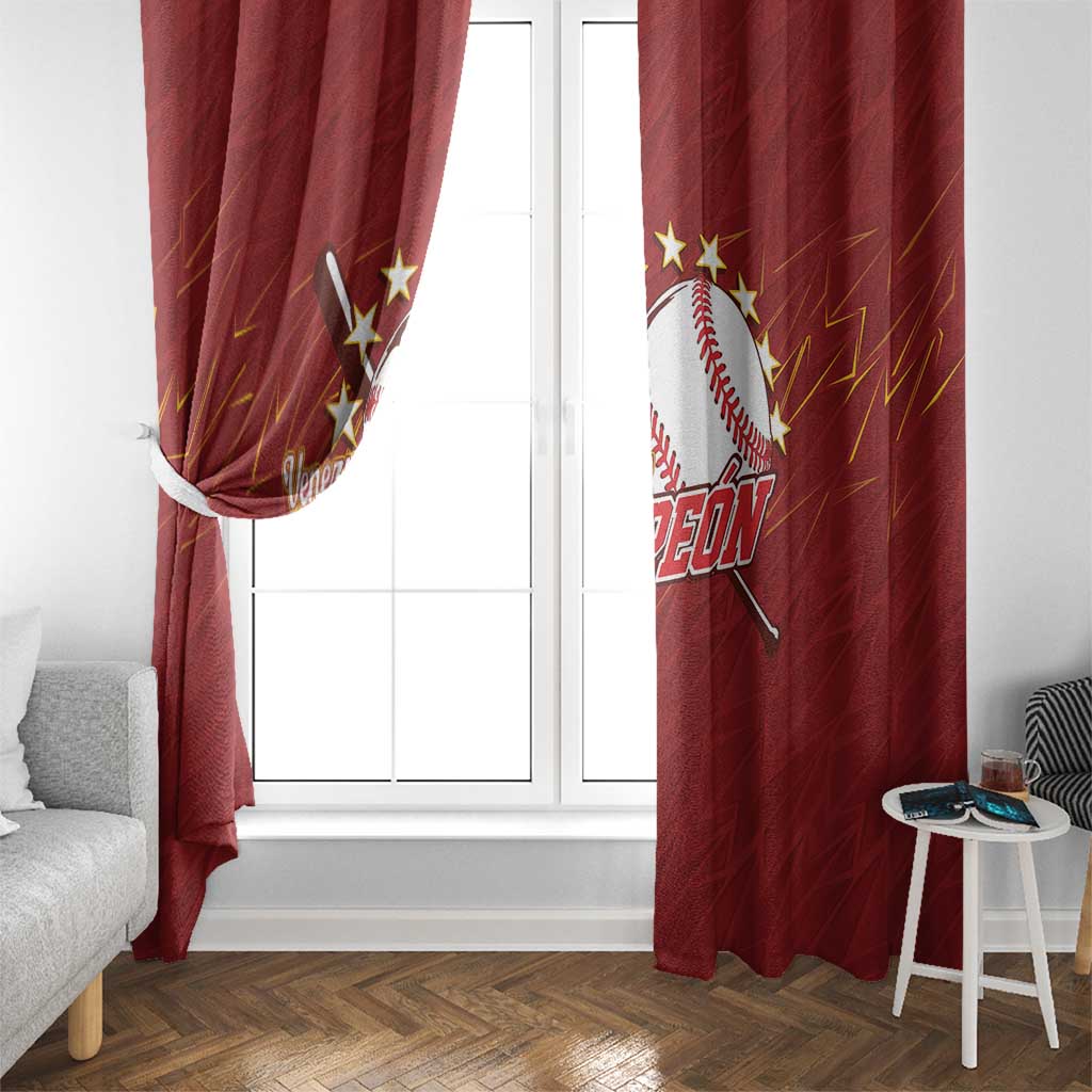 Venezuela Baseball Window Curtain Campeon - Making History