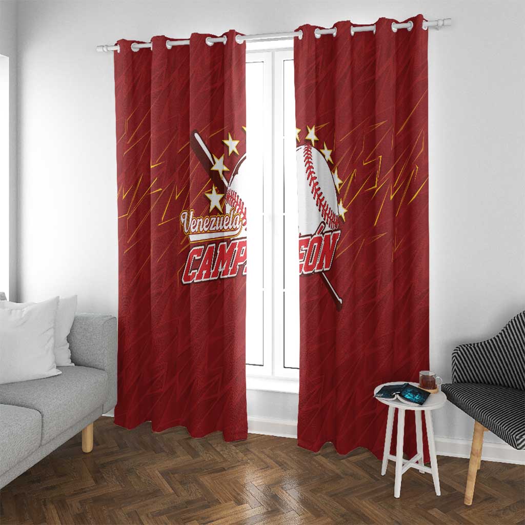 Venezuela Baseball Window Curtain Campeon - Making History
