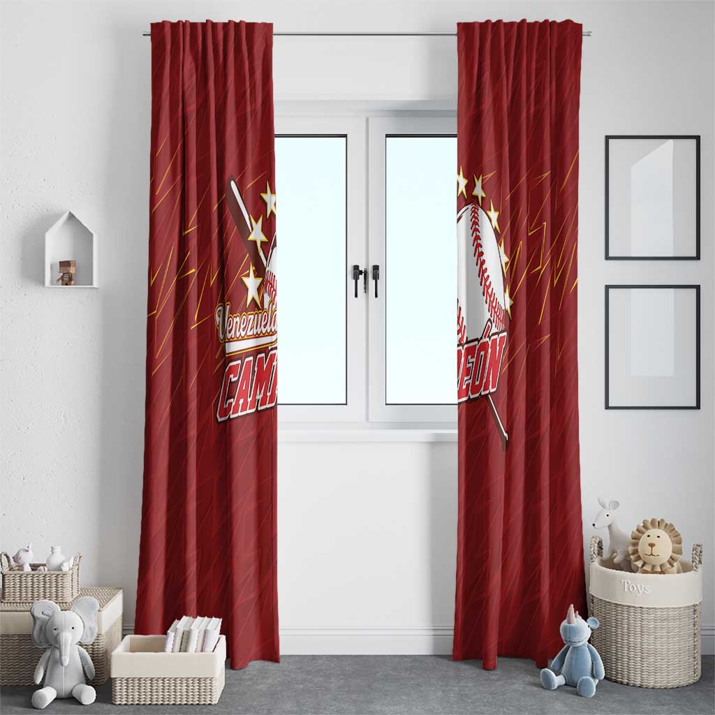 Venezuela Baseball Window Curtain Campeon - Making History