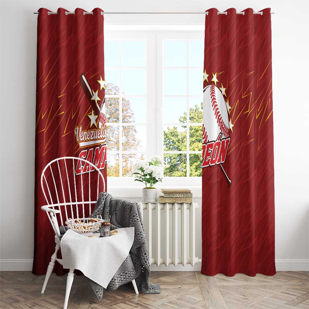 Venezuela Baseball Window Curtain Campeon - Making History