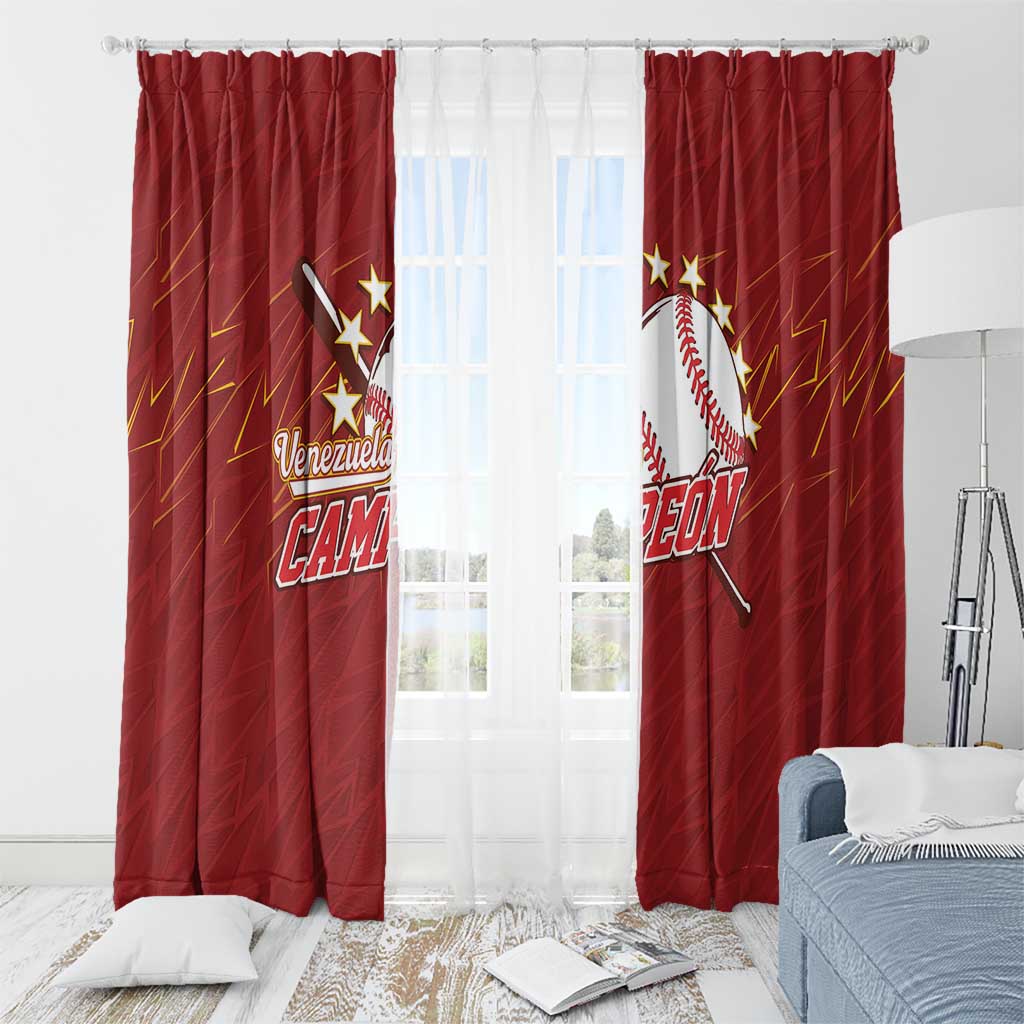 Venezuela Baseball Window Curtain Campeon - Making History