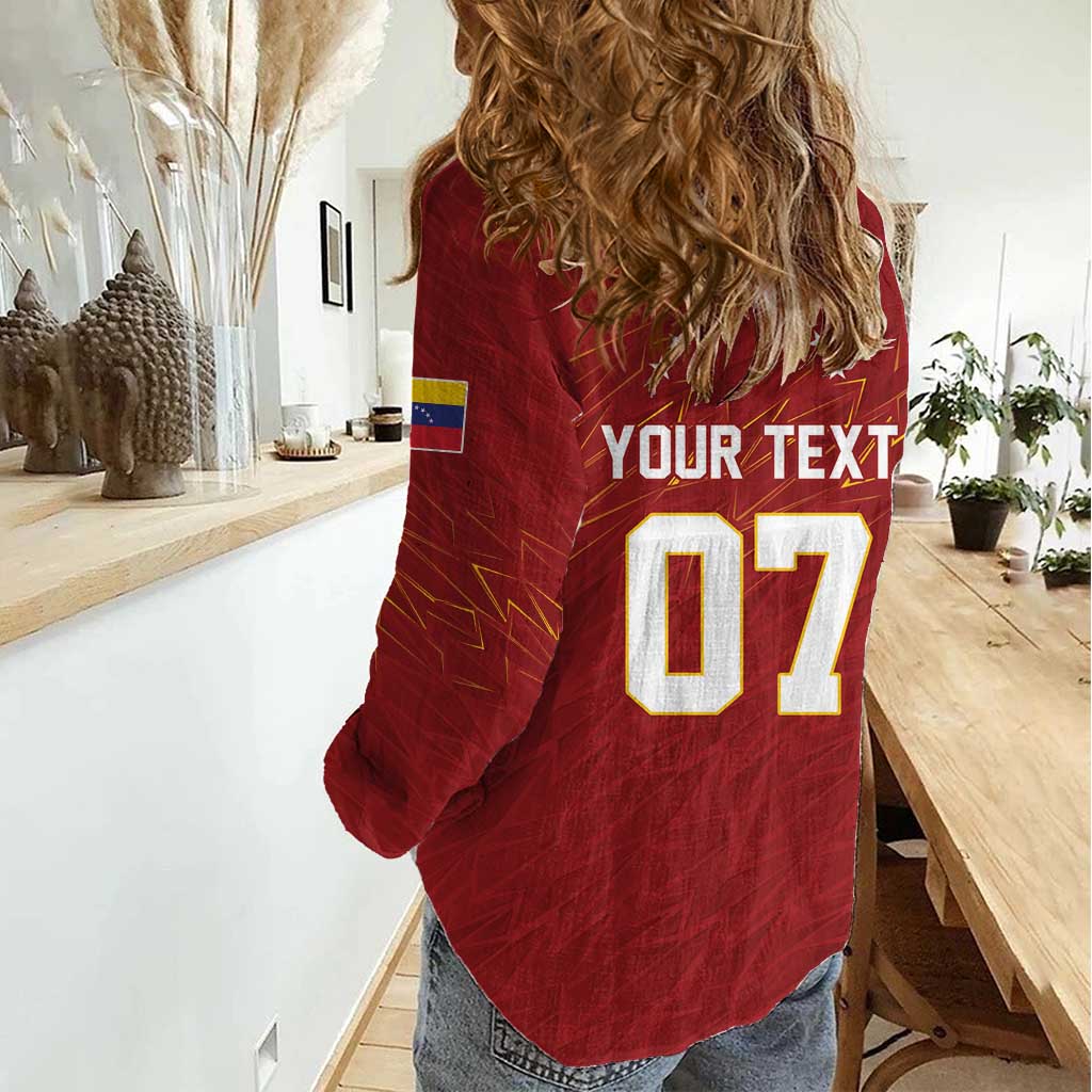 Venezuela Baseball Custom Women Casual Shirt Campeon - Making History