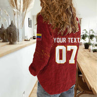 Venezuela Baseball Custom Women Casual Shirt Campeon - Making History