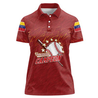 Venezuela Baseball Custom Women Polo Shirt Campeon - Making History