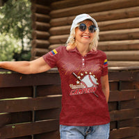 Venezuela Baseball Custom Women Polo Shirt Campeon - Making History