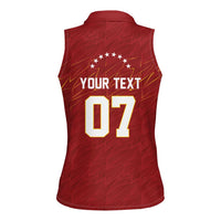 Venezuela Baseball Custom Women Sleeveless Polo Shirt Campeon - Making History
