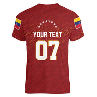 Venezuela Baseball Custom Women V-Neck T-Shirt Campeon - Making History