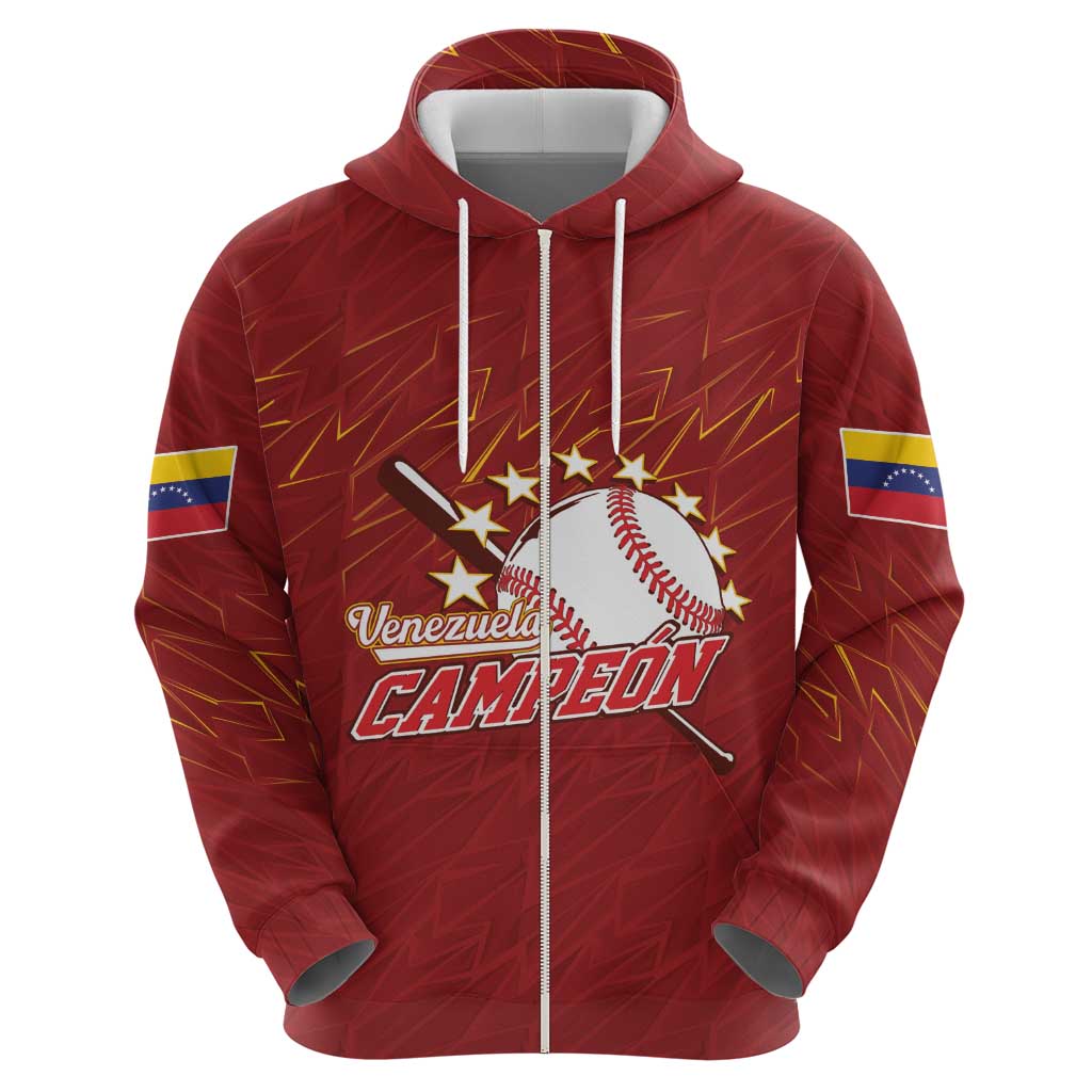 Venezuela Baseball Custom Zip Hoodie Campeon - Making History
