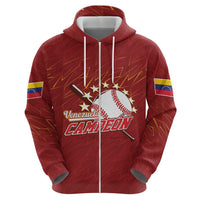 Venezuela Baseball Custom Zip Hoodie Campeon - Making History