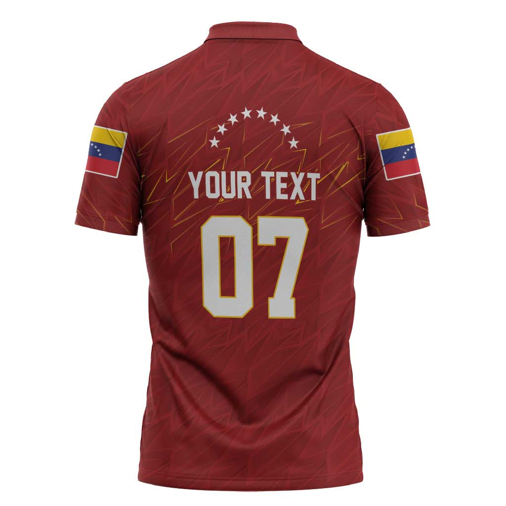 Venezuela Baseball Custom Zipper Polo Shirt Campeon - Making History