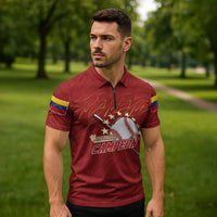 Venezuela Baseball Custom Zipper Polo Shirt Campeon - Making History
