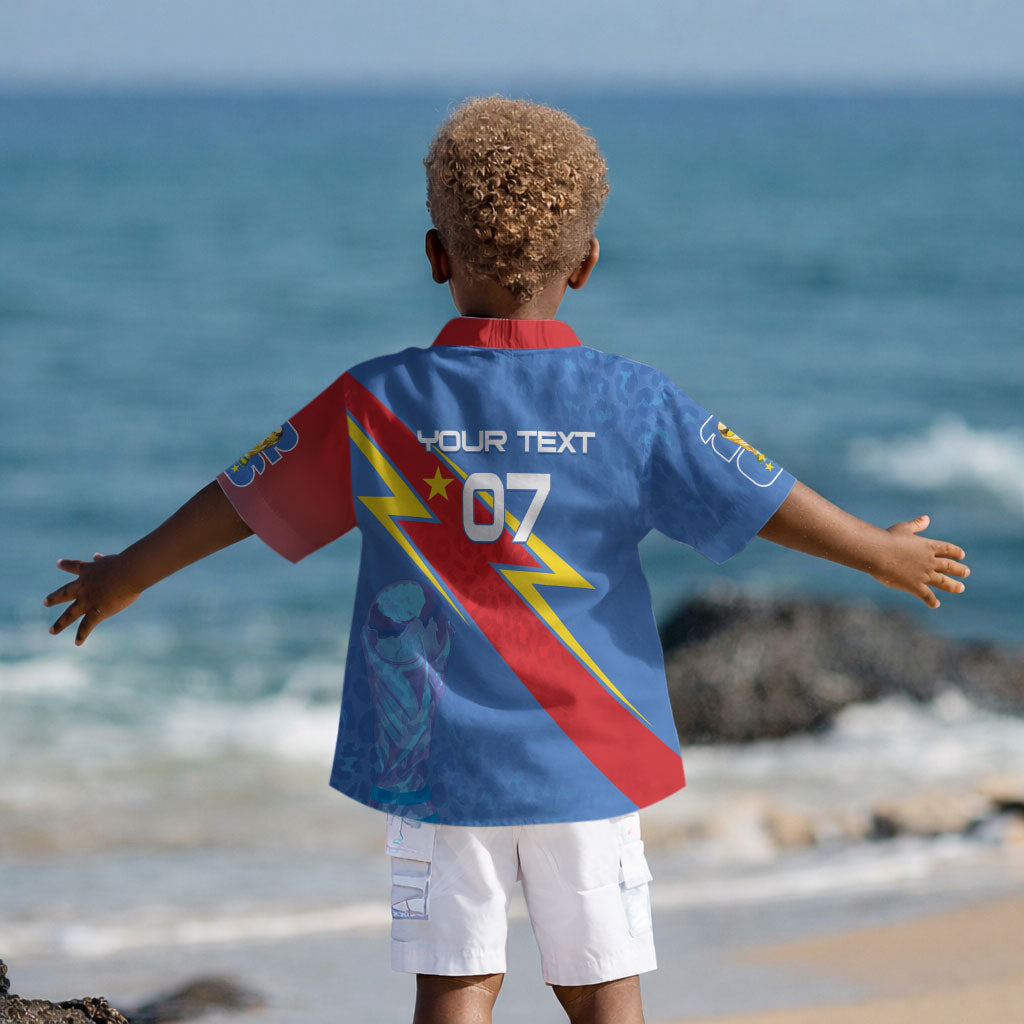 DR Congo 2026 Kopo ya Mokili Custom Kid Hawaiian Shirt Leopards Making History LT7