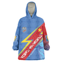 DR Congo 2026 Kopo ya Mokili Custom Kid Wearable Blanket Hoodie Leopards Making History
