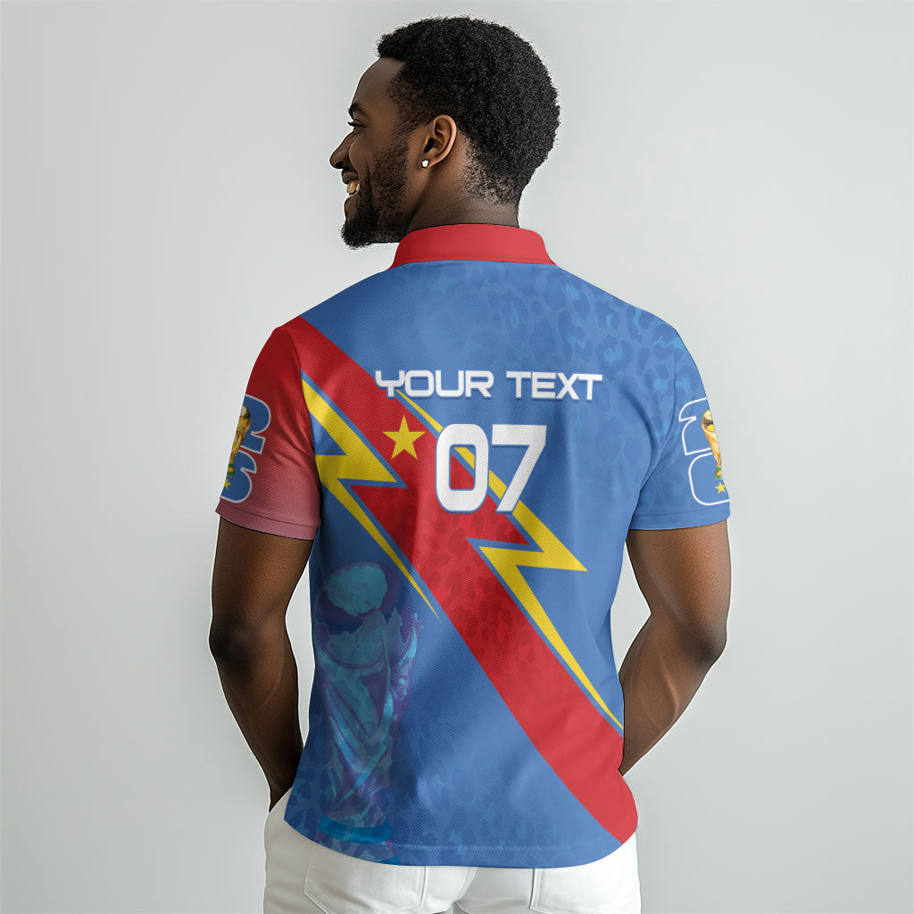 DR Congo 2026 Kopo ya Mokili Custom Polo Shirt Leopards Making History LT7