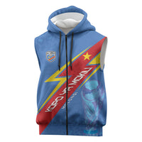 DR Congo 2026 Kopo ya Mokili Custom Sleeveless Zip Hoodie Leopards Making History