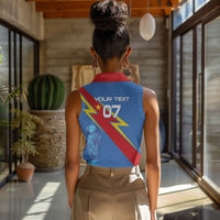 DR Congo 2026 Kopo ya Mokili Custom Women Sleeveless Polo Shirt Leopards Making History