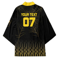 Ghana Black Star Custom Kimono Gold Ananse Spiderweb Inspired