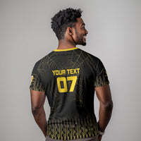 Ghana Black Star Custom T shirt Gold Ananse Spiderweb Inspired