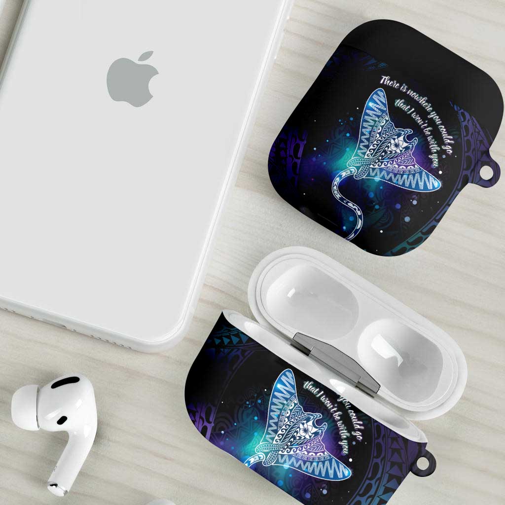 Polynesian Tala Manta Ray AirPods Case Nowhere You Could Go That I Won't Be With You - Wonder Print Shop