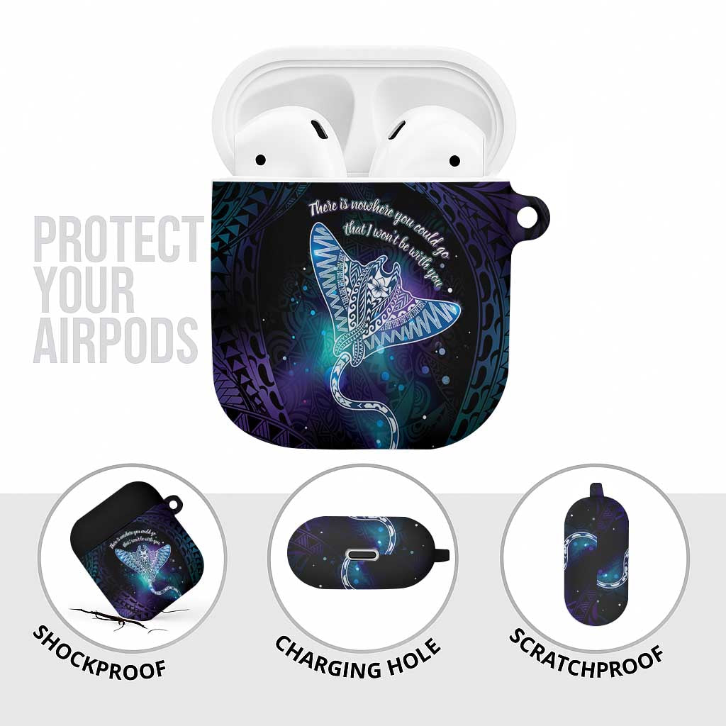 Polynesian Tala Manta Ray AirPods Case Nowhere You Could Go That I Won't Be With You - Wonder Print Shop