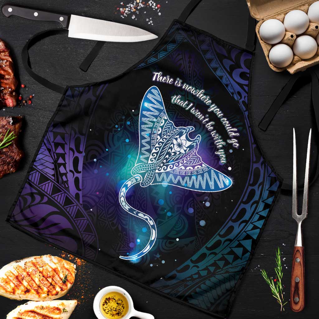 Polynesian Tala Manta Ray Apron Nowhere You Could Go That I Won't Be With You - Wonder Print Shop