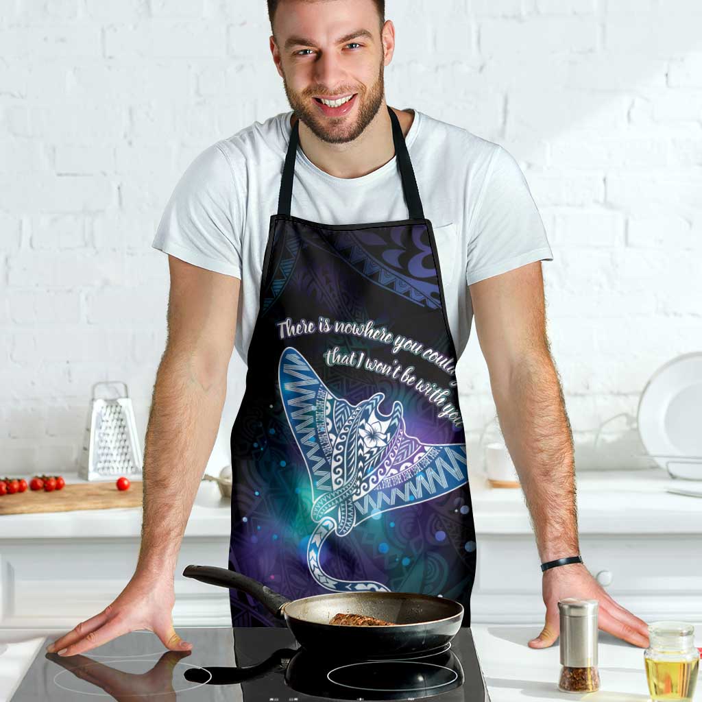 Polynesian Tala Manta Ray Apron Nowhere You Could Go That I Won't Be With You - Wonder Print Shop