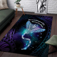 Polynesian Tala Manta Ray Area Rug Nowhere You Could Go That I Won't Be With You - Wonder Print Shop
