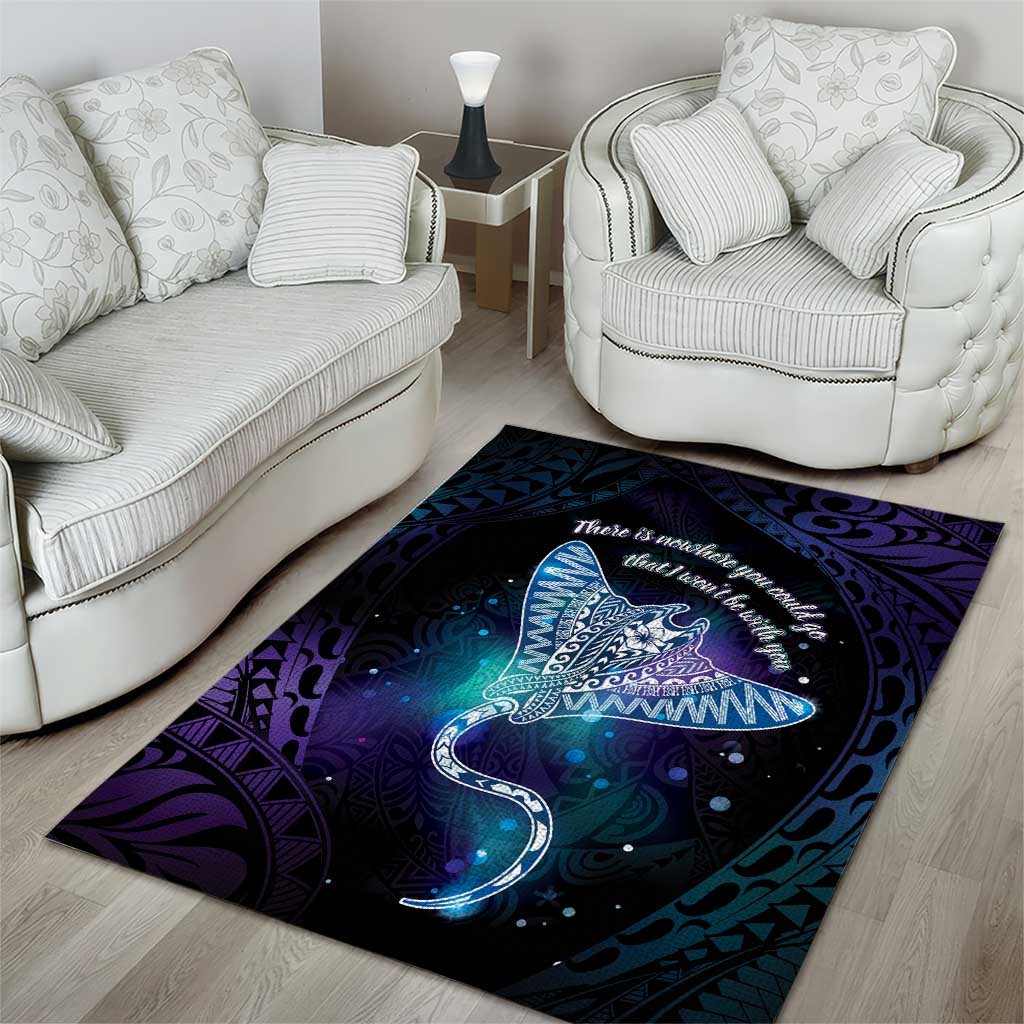 Polynesian Tala Manta Ray Area Rug Nowhere You Could Go That I Won't Be With You - Wonder Print Shop
