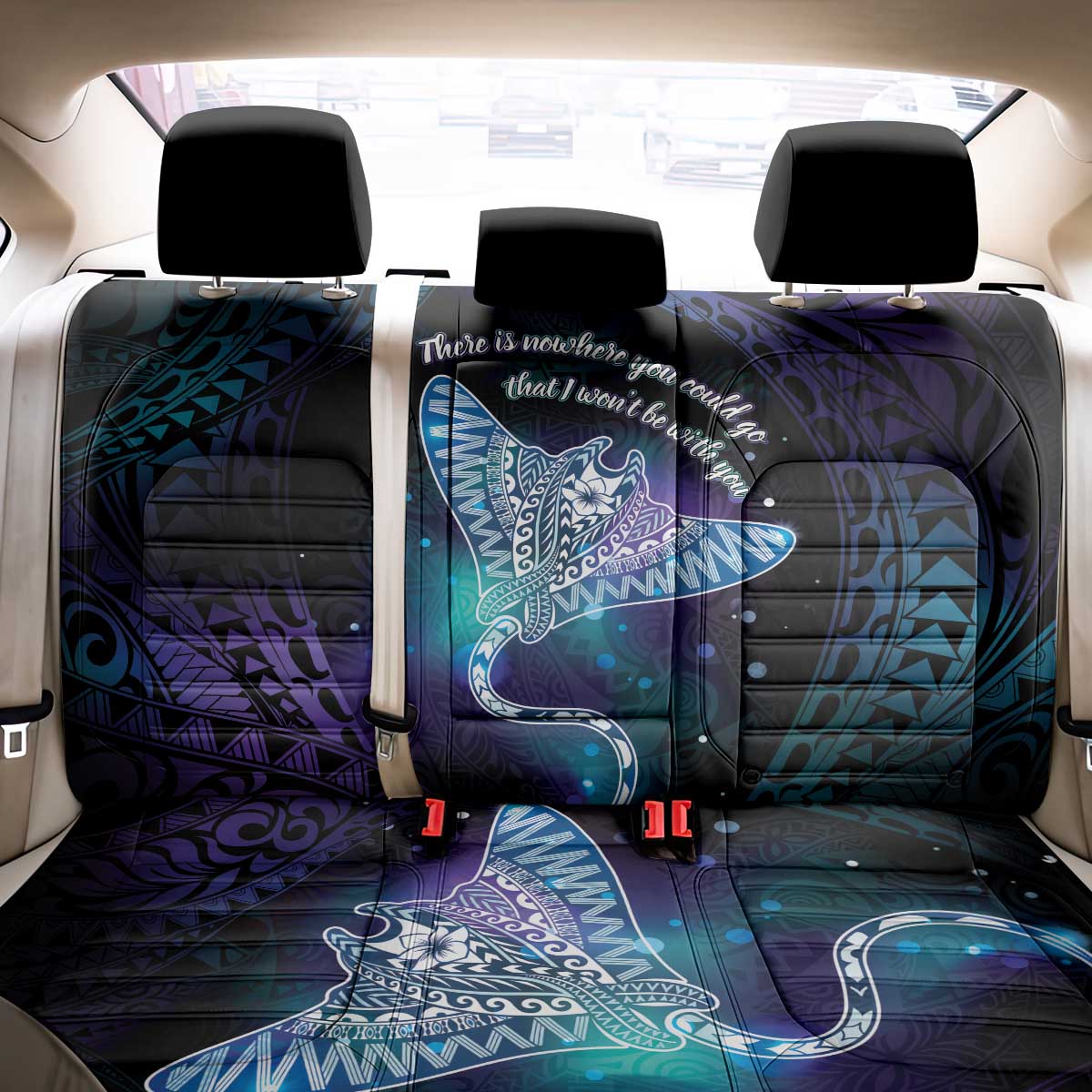 Polynesian Tala Manta Ray Back Car Seat Cover Nowhere You Could Go That I Won't Be With You - Wonder Print Shop