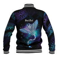 Polynesian Tala Manta Ray Baseball Jacket Nowhere You Could Go That I Won't Be With You - Wonder Print Shop
