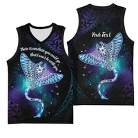 Polynesian Tala Manta Ray Basketball Jersey Nowhere You Could Go That I Won't Be With You - Wonder Print Shop