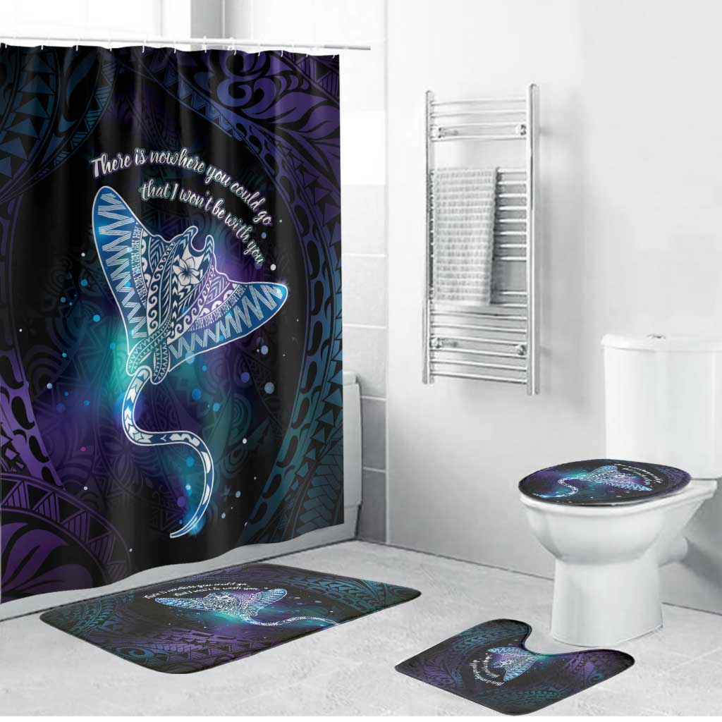 Polynesian Tala Manta Ray Bathroom Set Nowhere You Could Go That I Won't Be With You - Wonder Print Shop