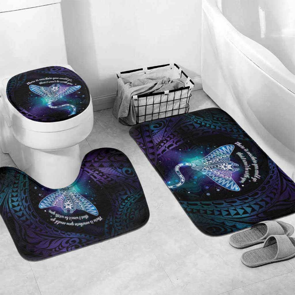 Polynesian Tala Manta Ray Bathroom Set Nowhere You Could Go That I Won't Be With You - Wonder Print Shop