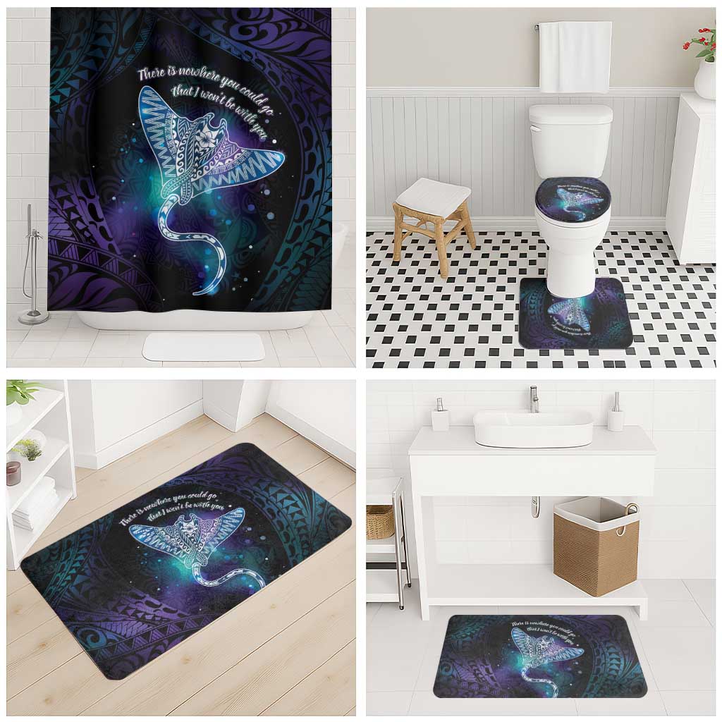 Polynesian Tala Manta Ray Bathroom Set Nowhere You Could Go That I Won't Be With You - Wonder Print Shop