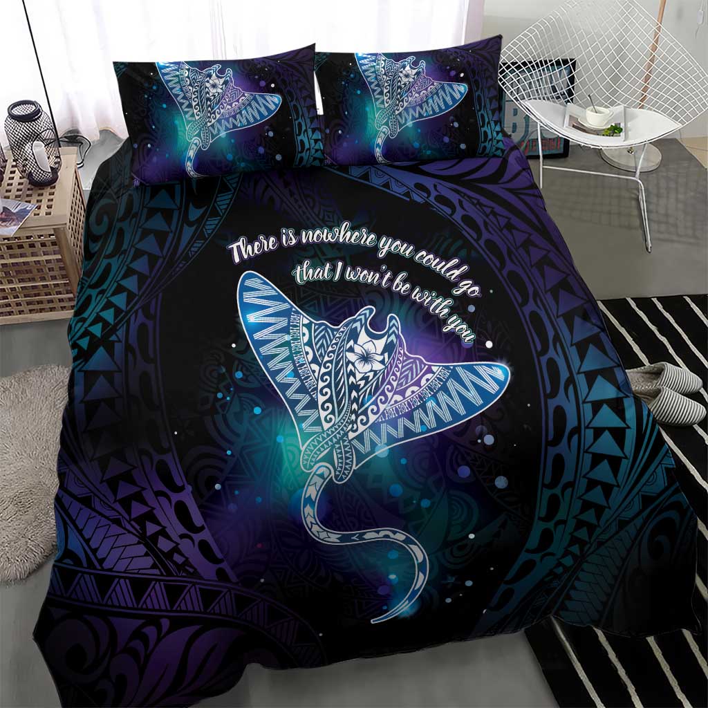 Polynesian Tala Manta Ray Bedding Set Nowhere You Could Go That I Won't Be With You - Wonder Print Shop