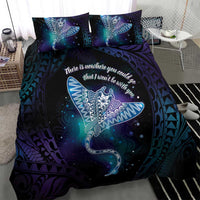 Polynesian Tala Manta Ray Bedding Set Nowhere You Could Go That I Won't Be With You - Wonder Print Shop