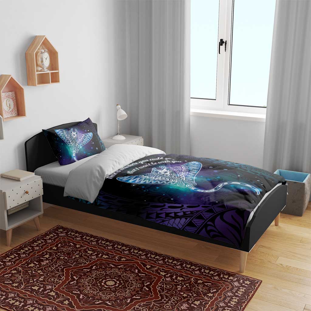 Polynesian Tala Manta Ray Bedding Set Nowhere You Could Go That I Won't Be With You - Wonder Print Shop