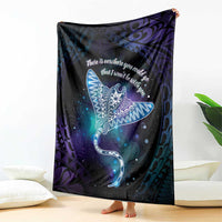 Polynesian Tala Manta Ray Blanket Nowhere You Could Go That I Won't Be With You - Wonder Print Shop