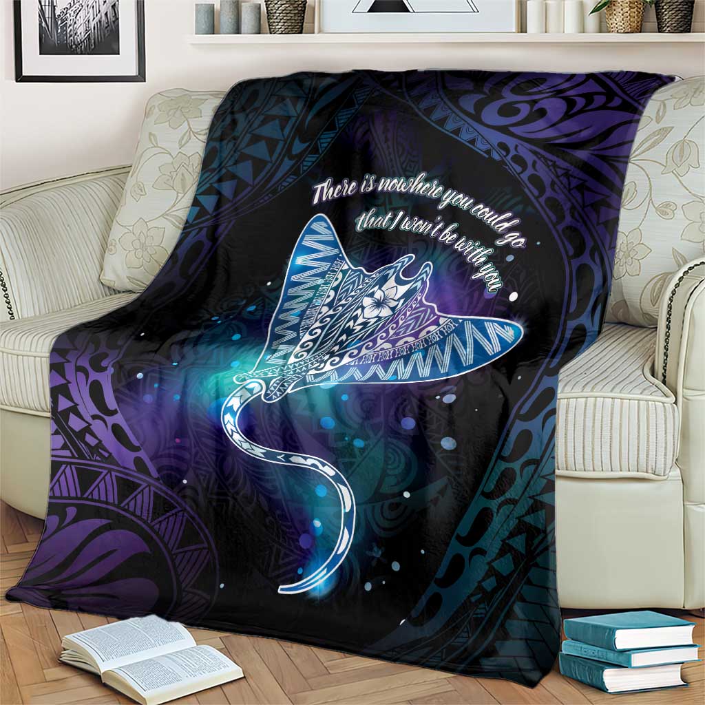Polynesian Tala Manta Ray Blanket Nowhere You Could Go That I Won't Be With You - Wonder Print Shop