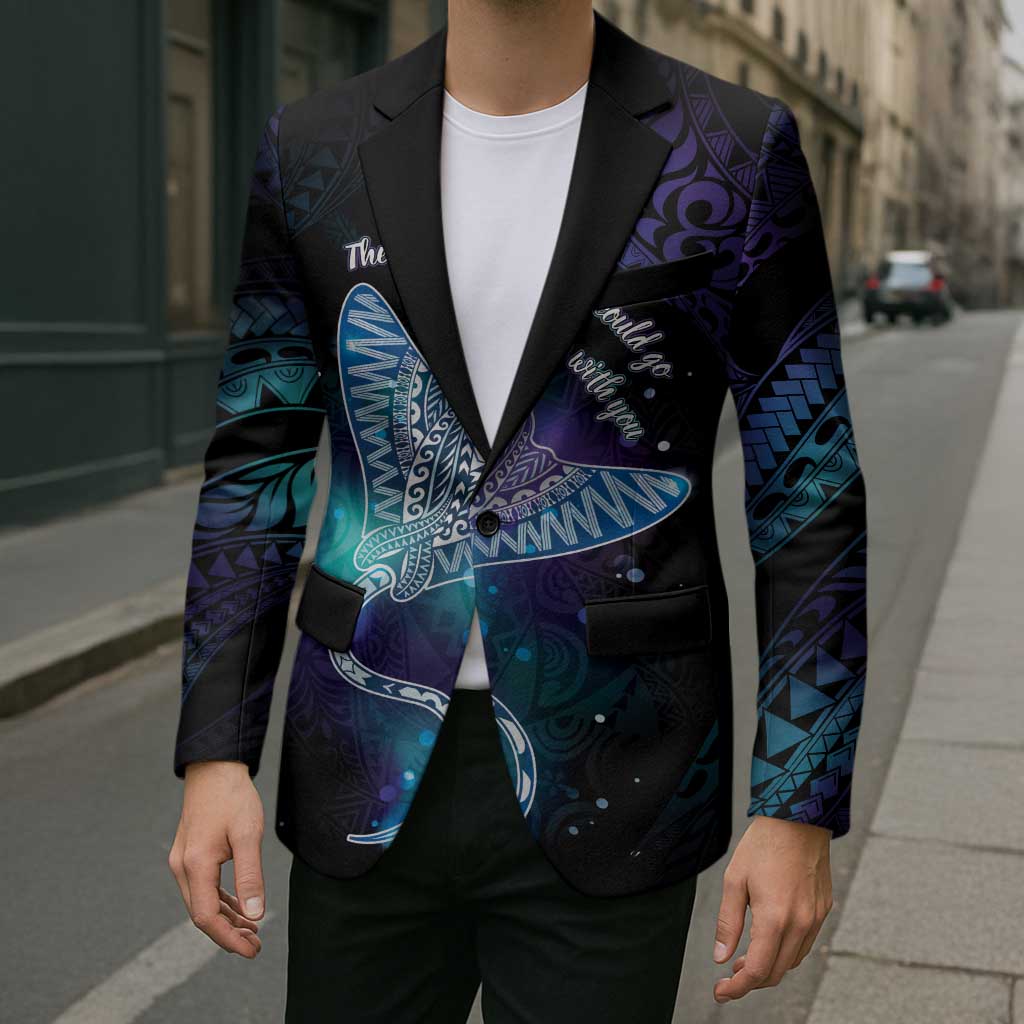 Polynesian Tala Manta Ray Blazer Nowhere You Could Go That I Won't Be With You - Wonder Print Shop