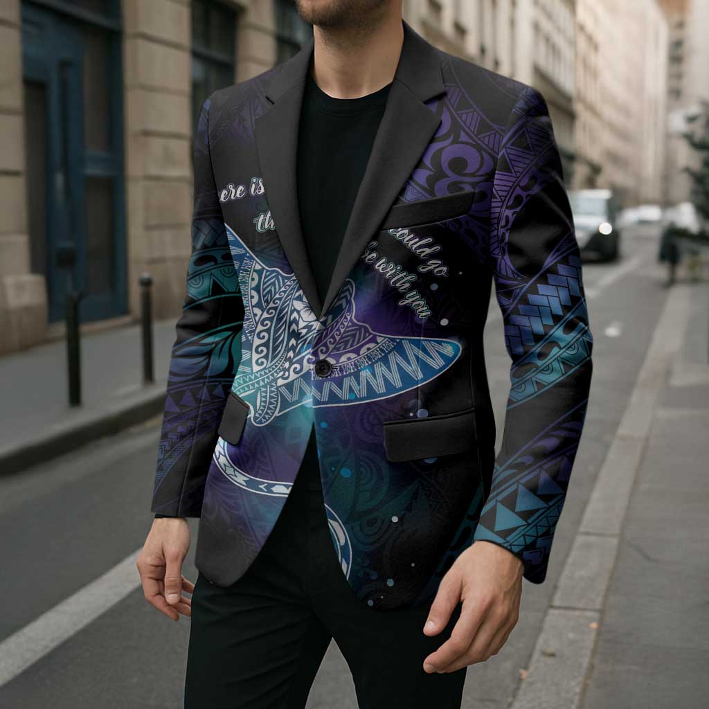 Polynesian Tala Manta Ray Blazer Nowhere You Could Go That I Won't Be With You - Wonder Print Shop