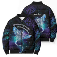 Polynesian Tala Manta Ray Bomber Puffer Jacket Nowhere You Could Go That I Won't Be With You - Wonder Print Shop