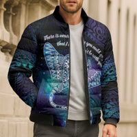 Polynesian Tala Manta Ray Bomber Puffer Jacket Nowhere You Could Go That I Won't Be With You - Wonder Print Shop