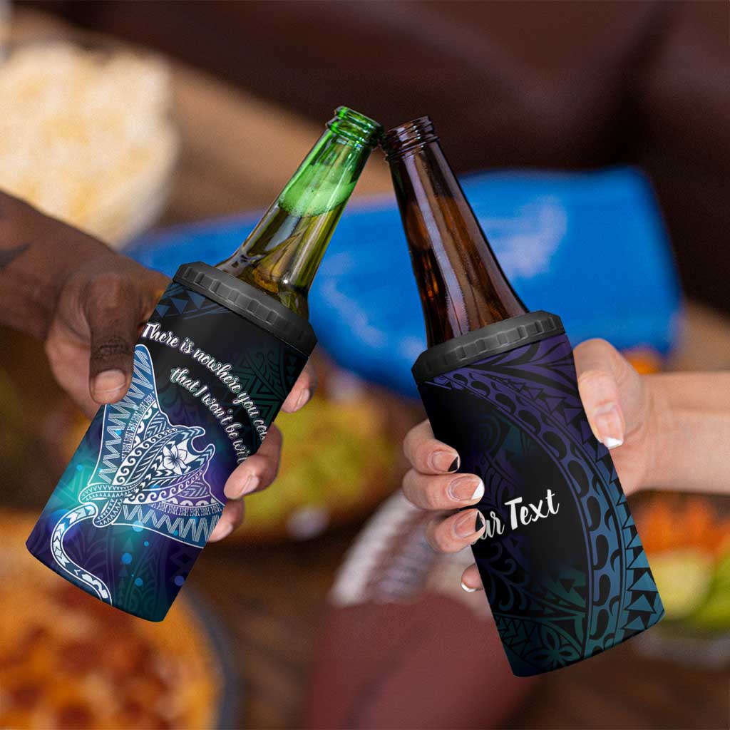 Polynesian Tala Manta Ray 4 in 1 Can Cooler Tumbler Nowhere You Could Go That I Won't Be With You - Wonder Print Shop