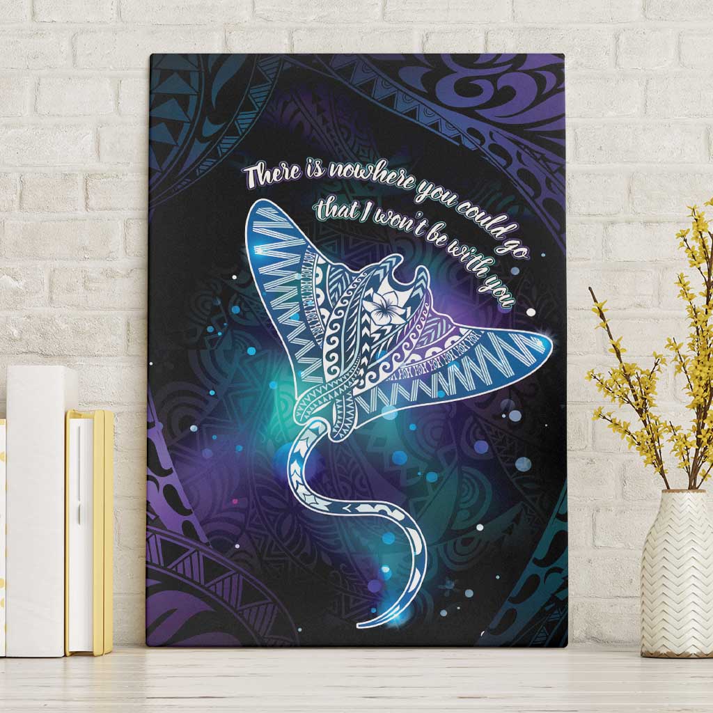 Polynesian Tala Manta Ray Canvas Wall Art Nowhere You Could Go That I Won't Be With You - Wonder Print Shop