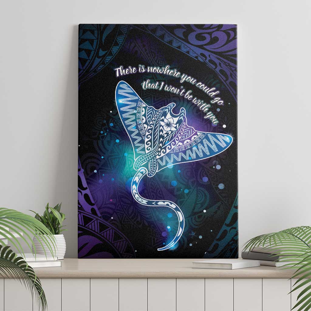 Polynesian Tala Manta Ray Canvas Wall Art Nowhere You Could Go That I Won't Be With You - Wonder Print Shop