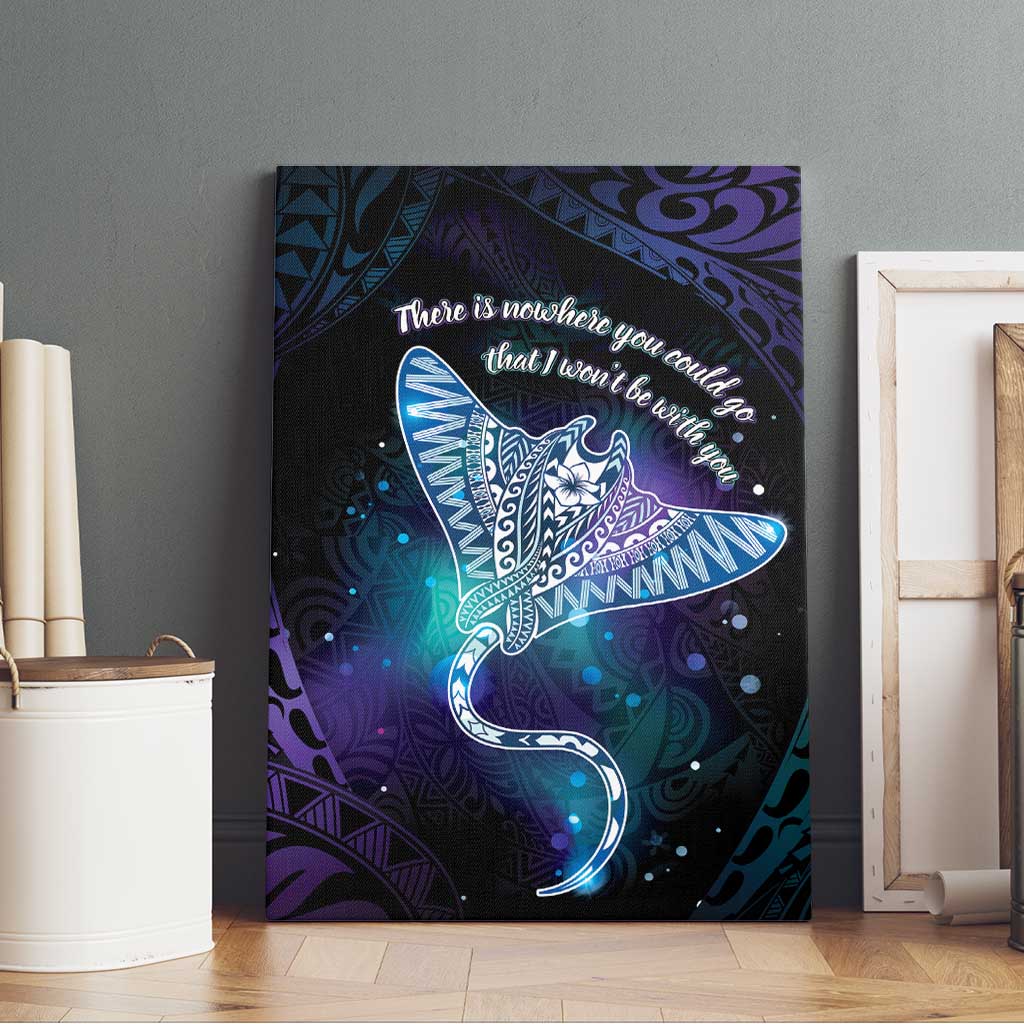 Polynesian Tala Manta Ray Canvas Wall Art Nowhere You Could Go That I Won't Be With You - Wonder Print Shop