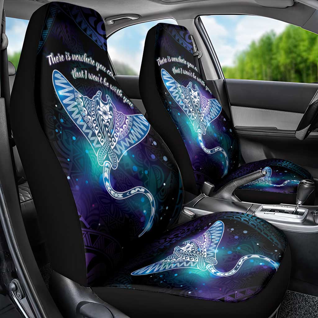 Polynesian Tala Manta Ray Car Seat Cover Nowhere You Could Go That I Won't Be With You - Wonder Print Shop