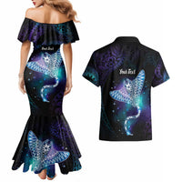 Polynesian Tala Manta Ray Couples Matching Mermaid Dress and Hawaiian Shirt Nowhere You Could Go That I Won't Be With You - Wonder Print Shop